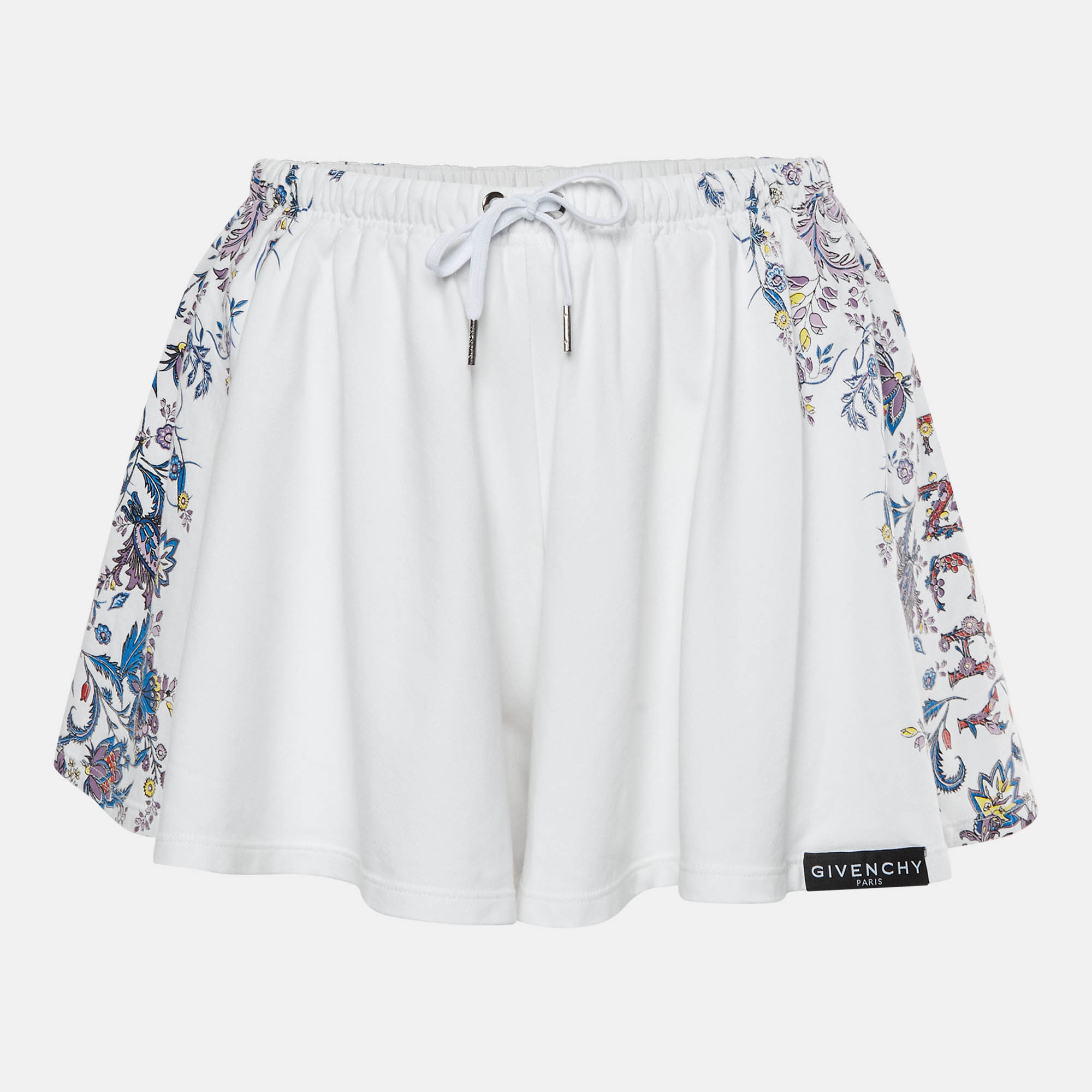 Givenchy Kids White Floral Print Stretch Cotton Short