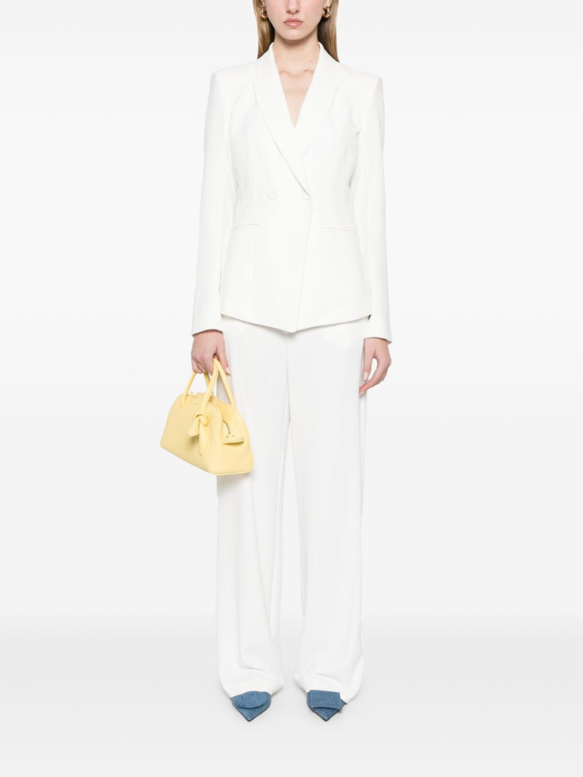 White crepe trousers