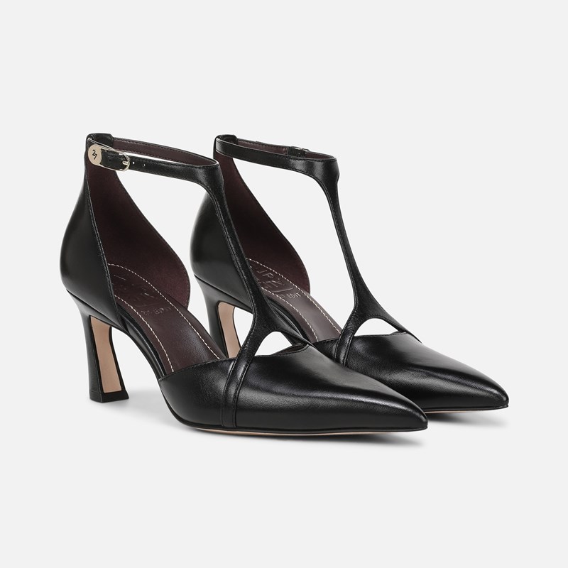 Ezlyn Pump Shoes, Black Leather