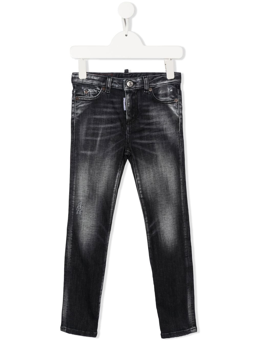 Distressed slim-cut jeans - Grey