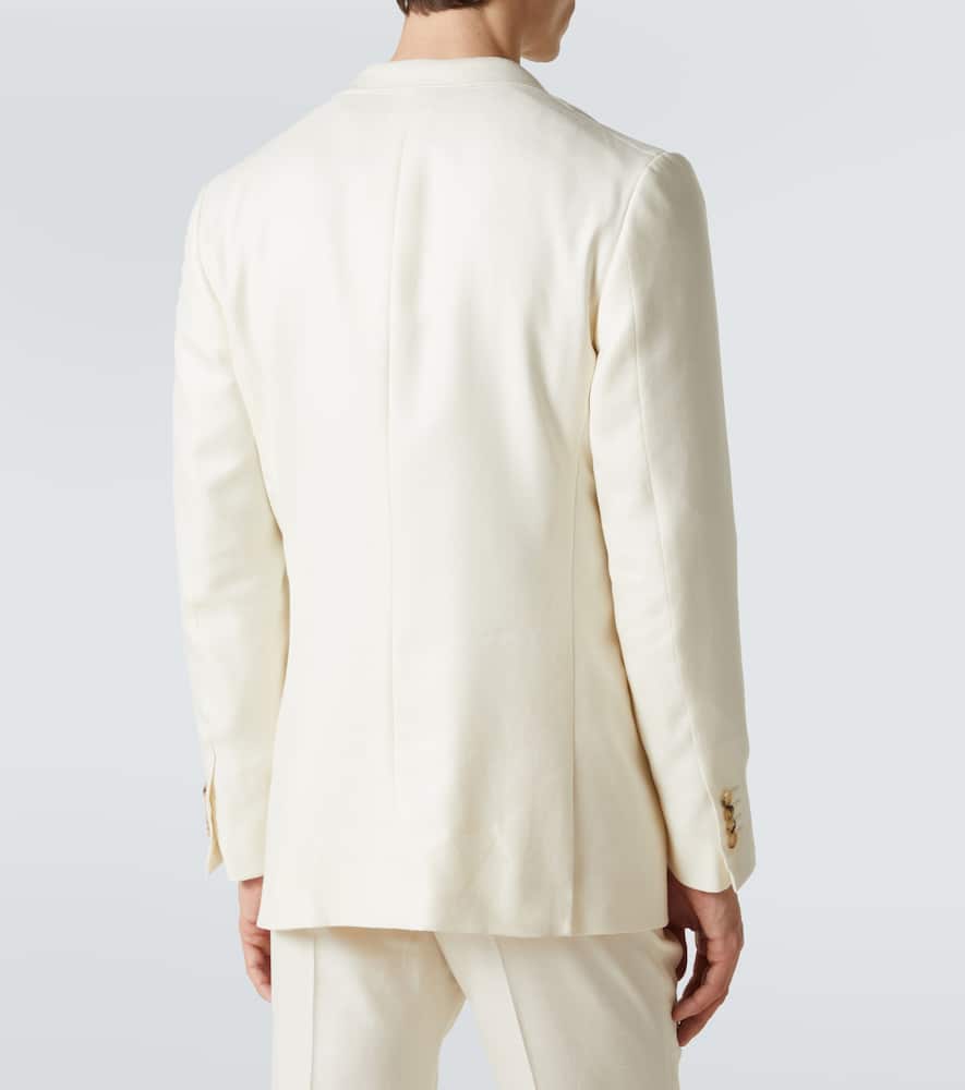 Wool, silk and linen corduroy blazer