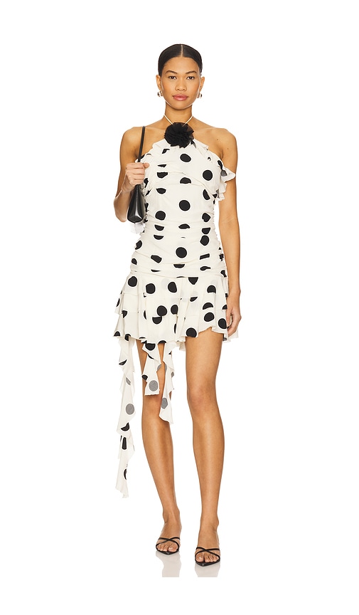 MAJORELLE Brandi Mini Dress in White,Black.  XXS. Also in M
