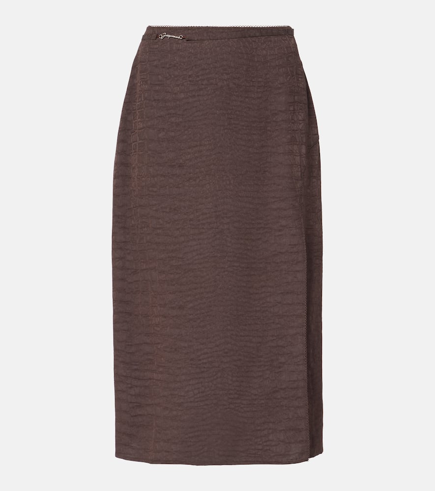Jacquemus Notte satin midi skirt