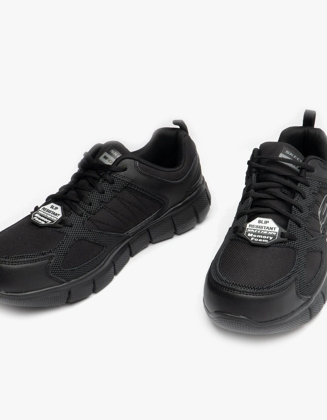 Men's Skechers Work 77152EC Telfin - Sanphet SR Mens Slip Resistant Work Trainers Black