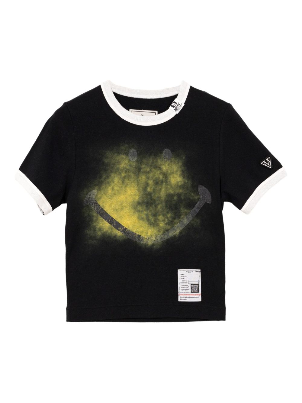 Smiley face-print T-shirt - White