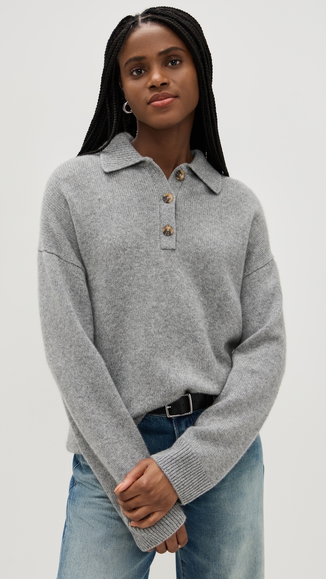 Brooklyn Cashmere Polo Sweater Husky