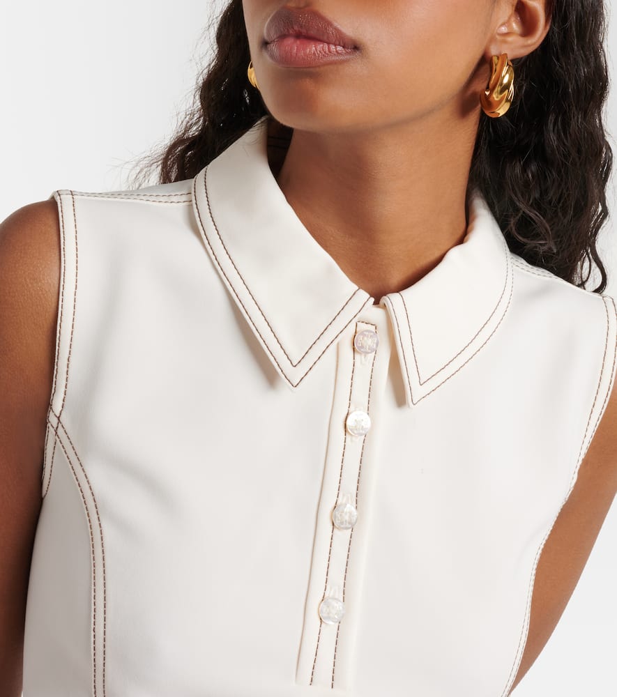 Belted sleeveless polo dress