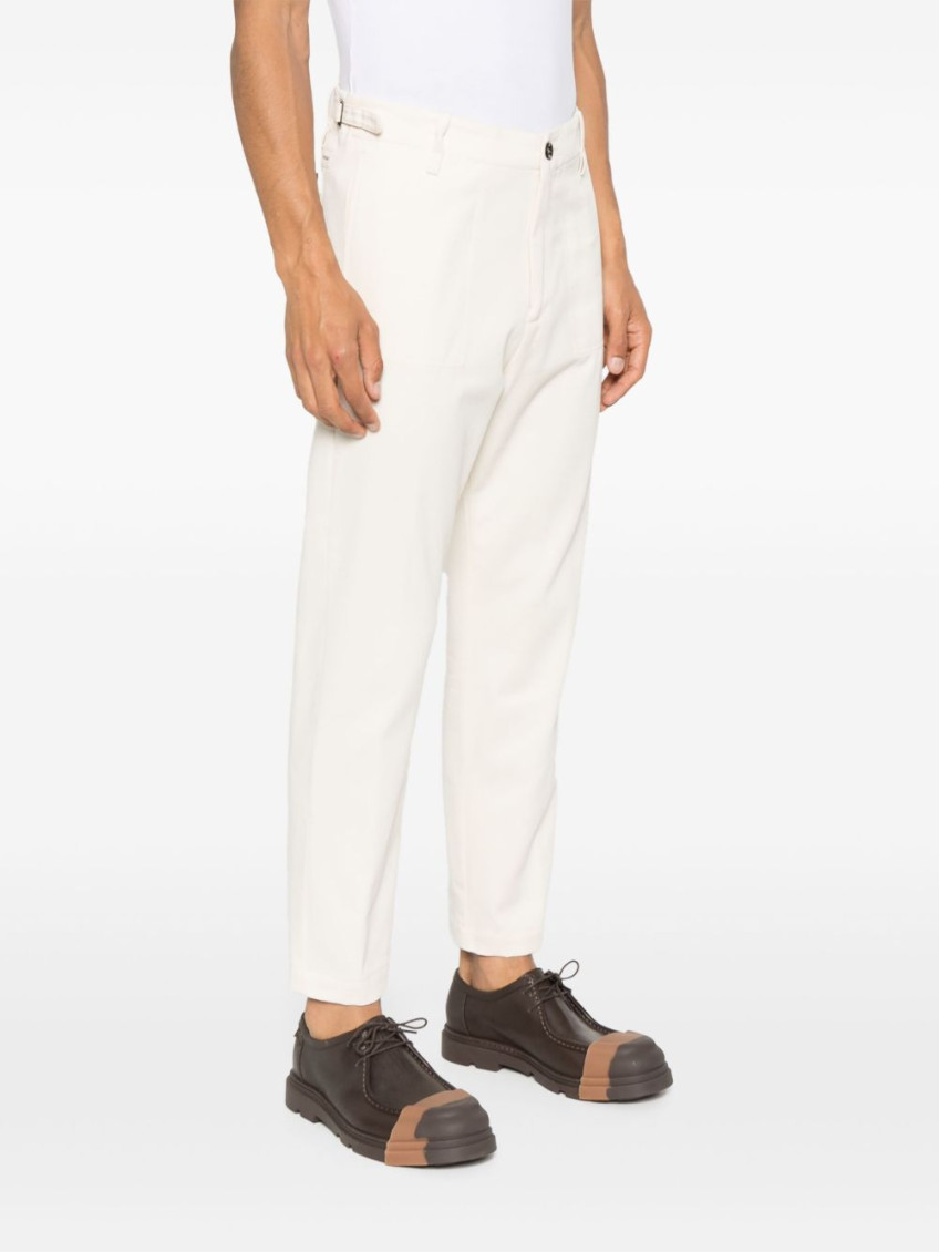 Off White Tapered Leg Pants
