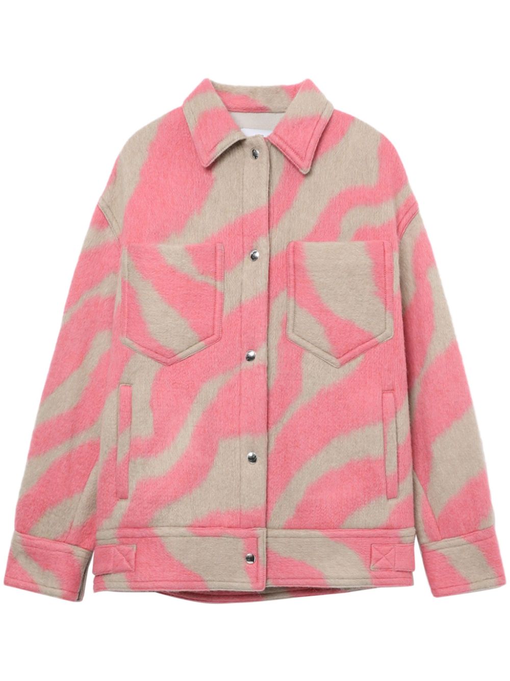 Edwina zebra-pattern jacket - Pink