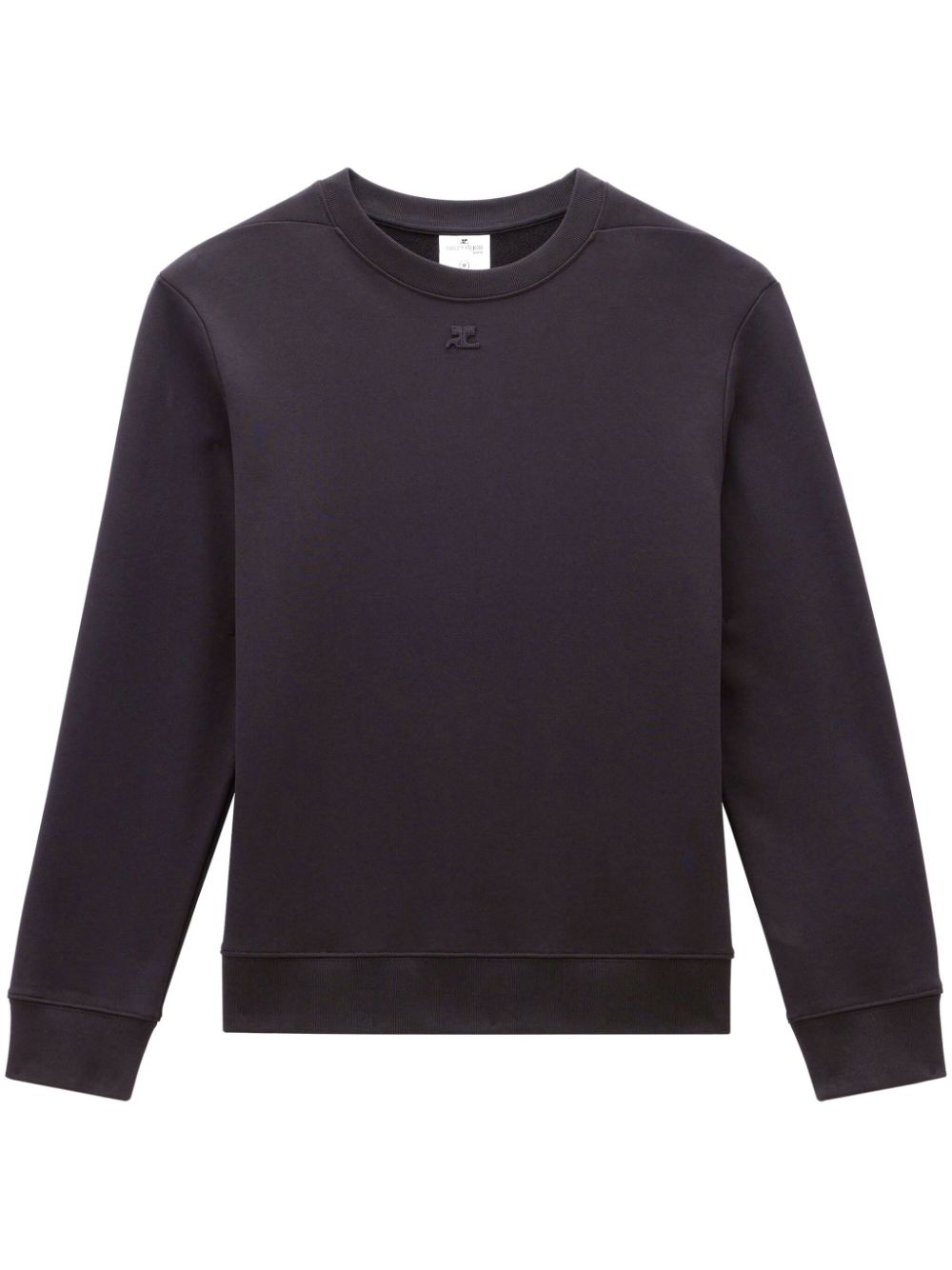 Logo-embroidered fleece sweatshirt - Black
