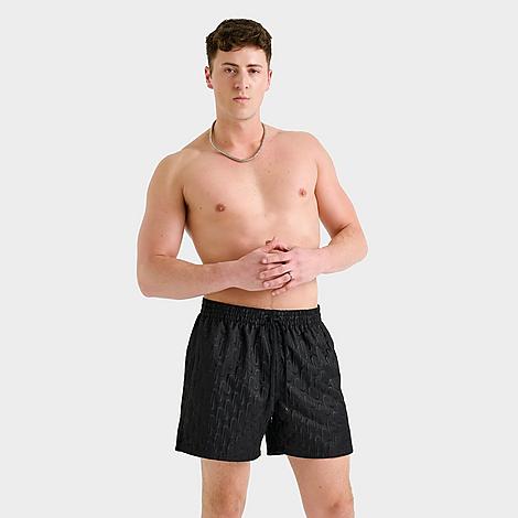 Men's Swim Breaker Swoosh Link Lined Volley Swim Shorts in Black