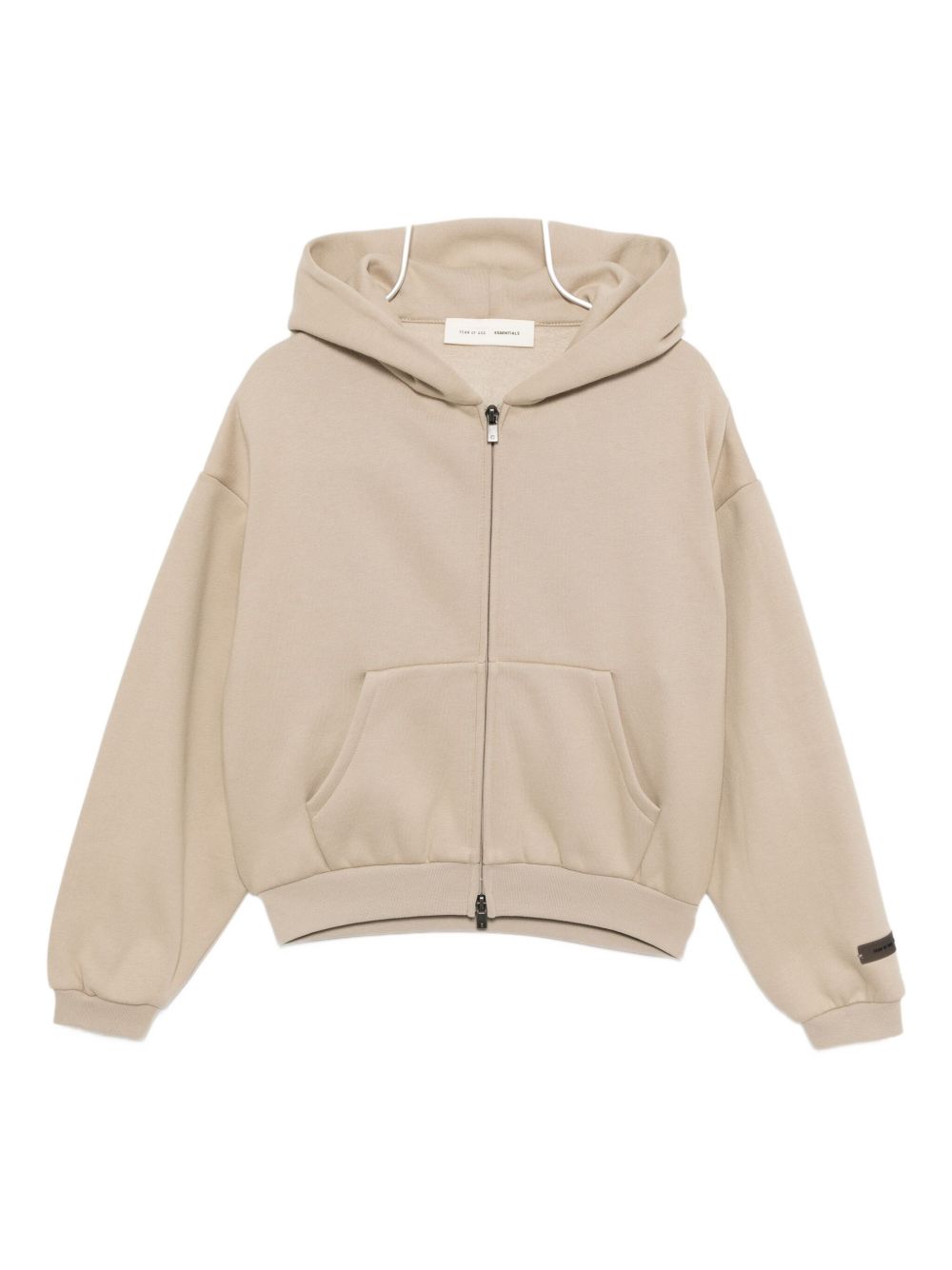 Classic fleece zip-up hoodie - Neutrals