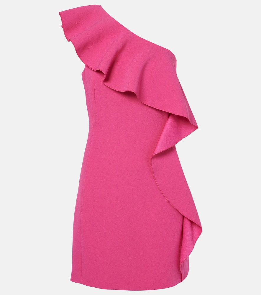 Giacomo ruffled sable minidress