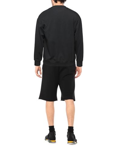 Man Sweatshirt Black Size M Cotton, Elastane