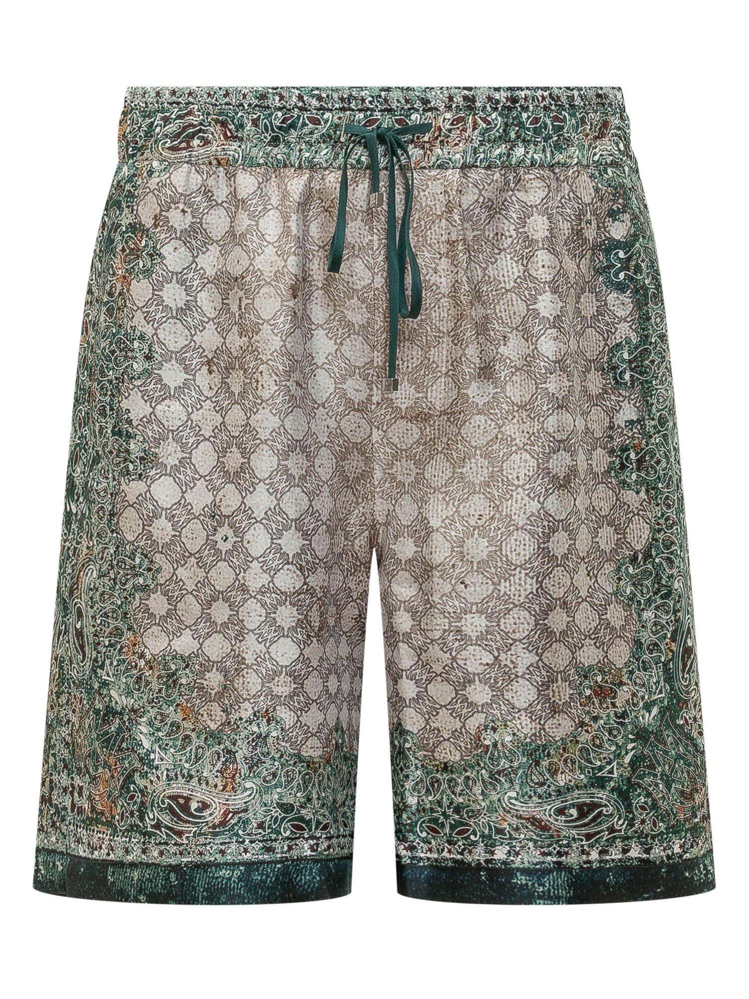 Bandana Print Shorts with Drawstring