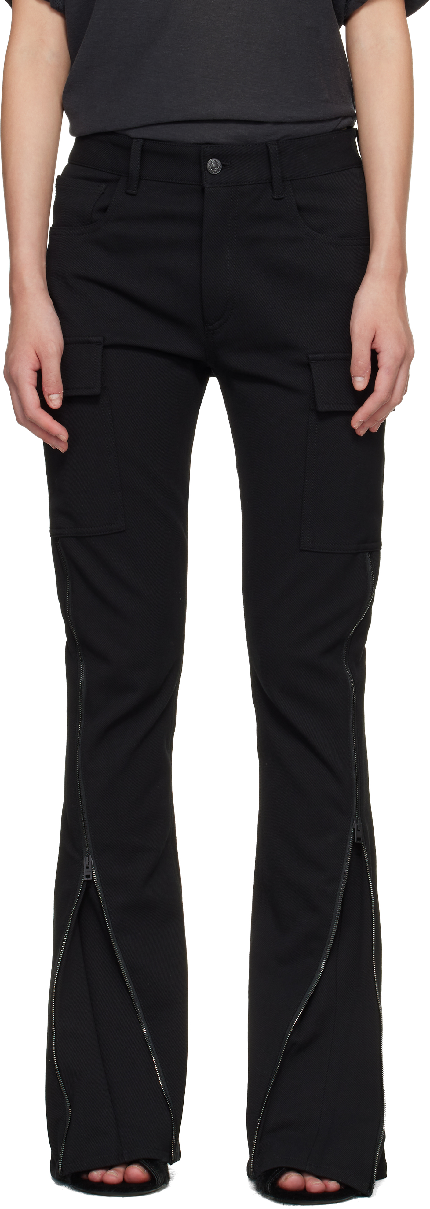 Black Twill Suit Trousers