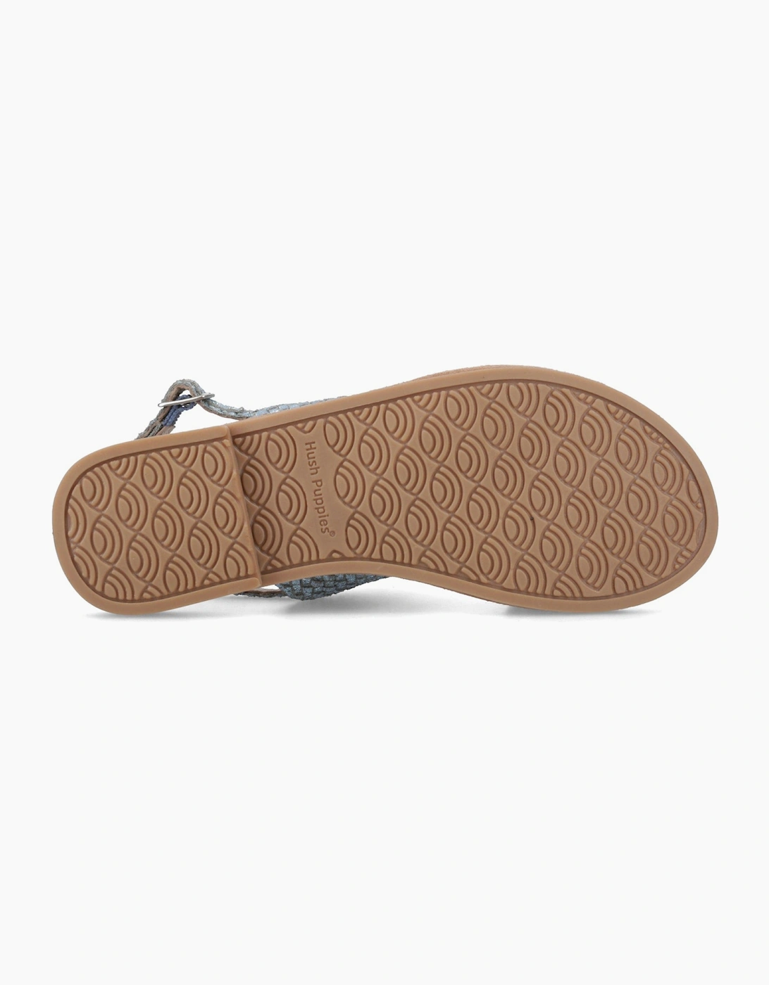 Women's Hush Puppies HELENE SANDAL WIDE FIT Womens Cross Strap Sandals Blue