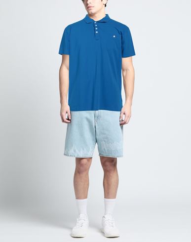 Cashmere Company Man Polo shirt Blue Size 40 Cotton