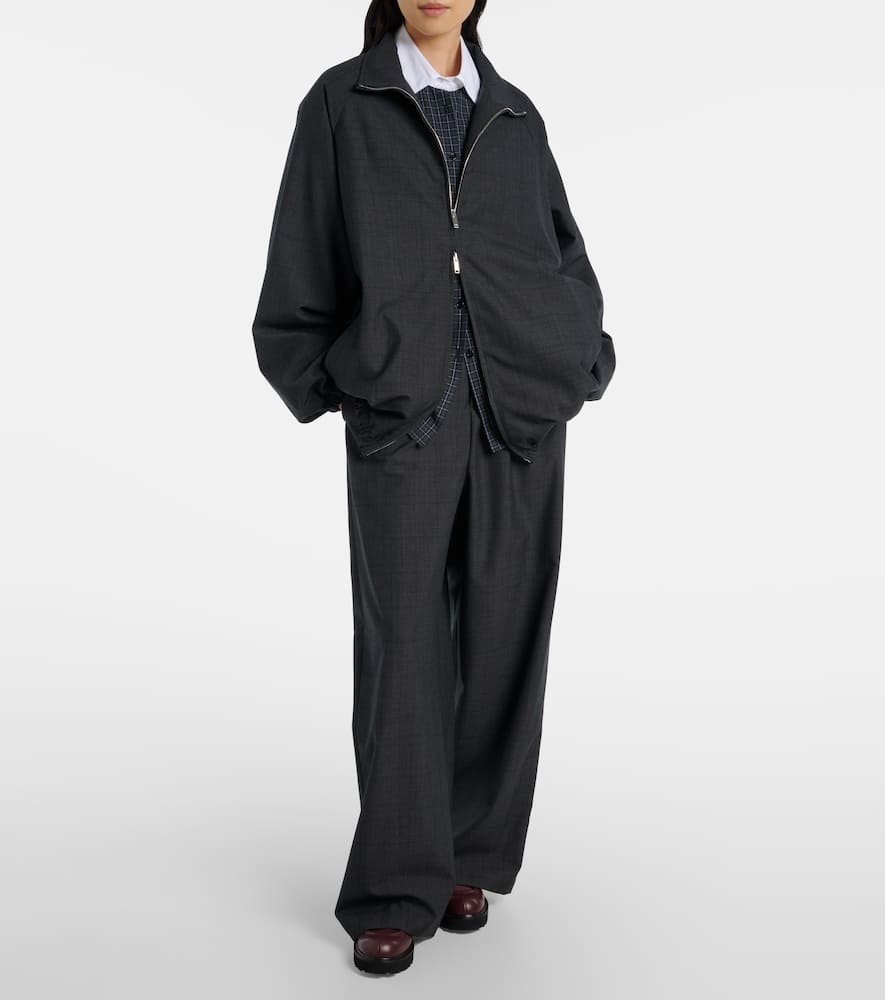 Baxter plaid oversized blouson jacket