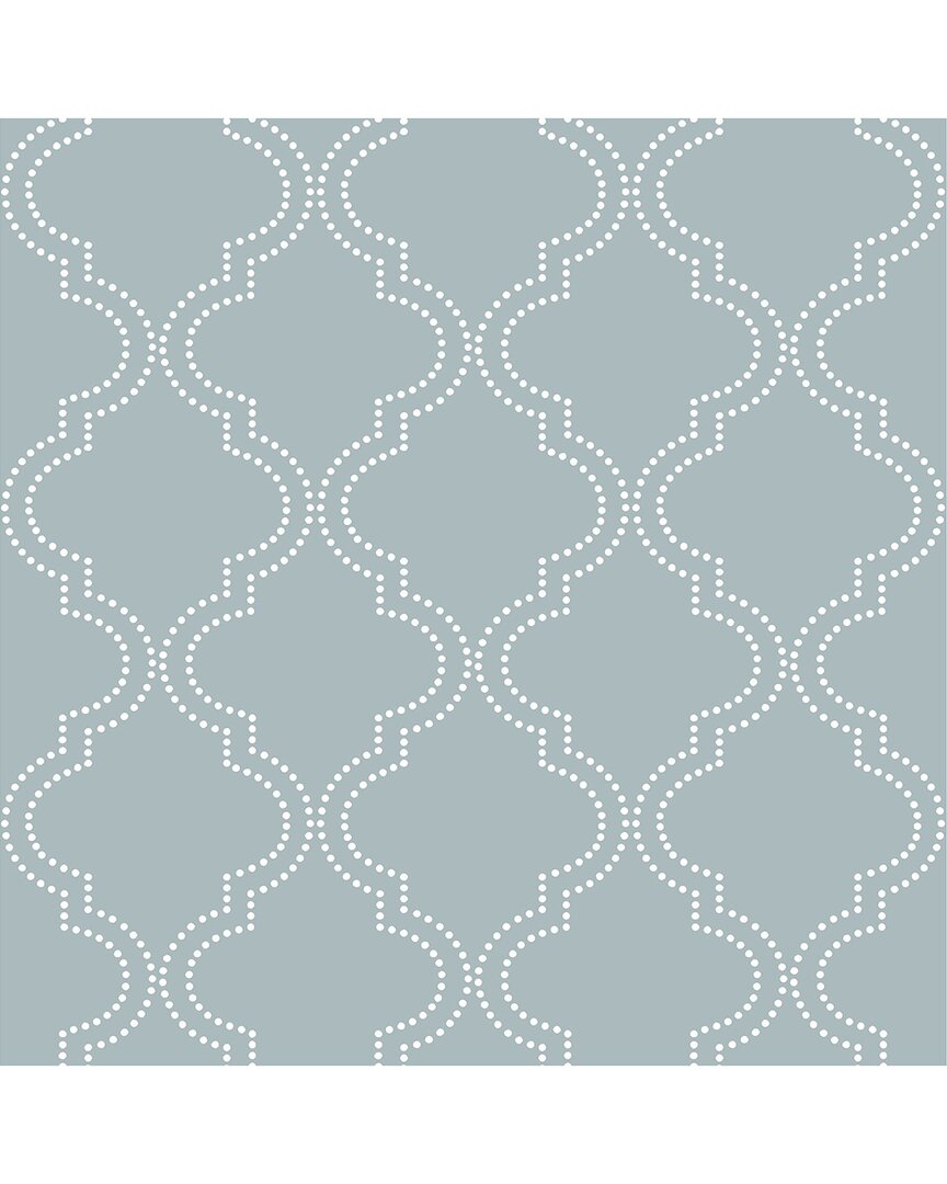 NuWallpaper Slate Blue Quatrefoil Peel & Stick Wallpaper