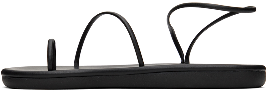 Ancient Greek Sandals Black Kansiz Sandals