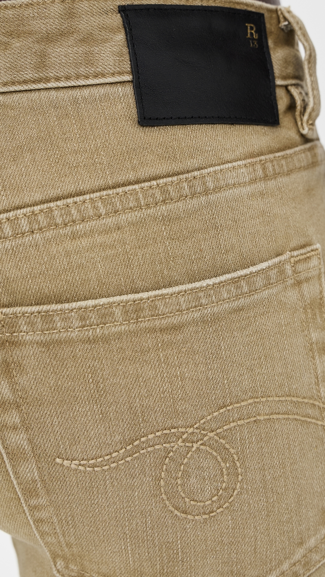 Boy Flare Jeans Olive Green Haze Stretch
