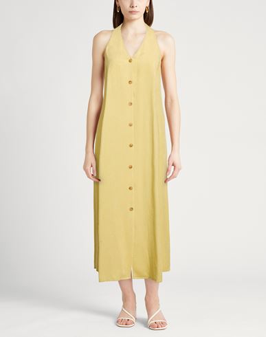 Crème Woman Maxi dress Yellow Size 4 Viscose