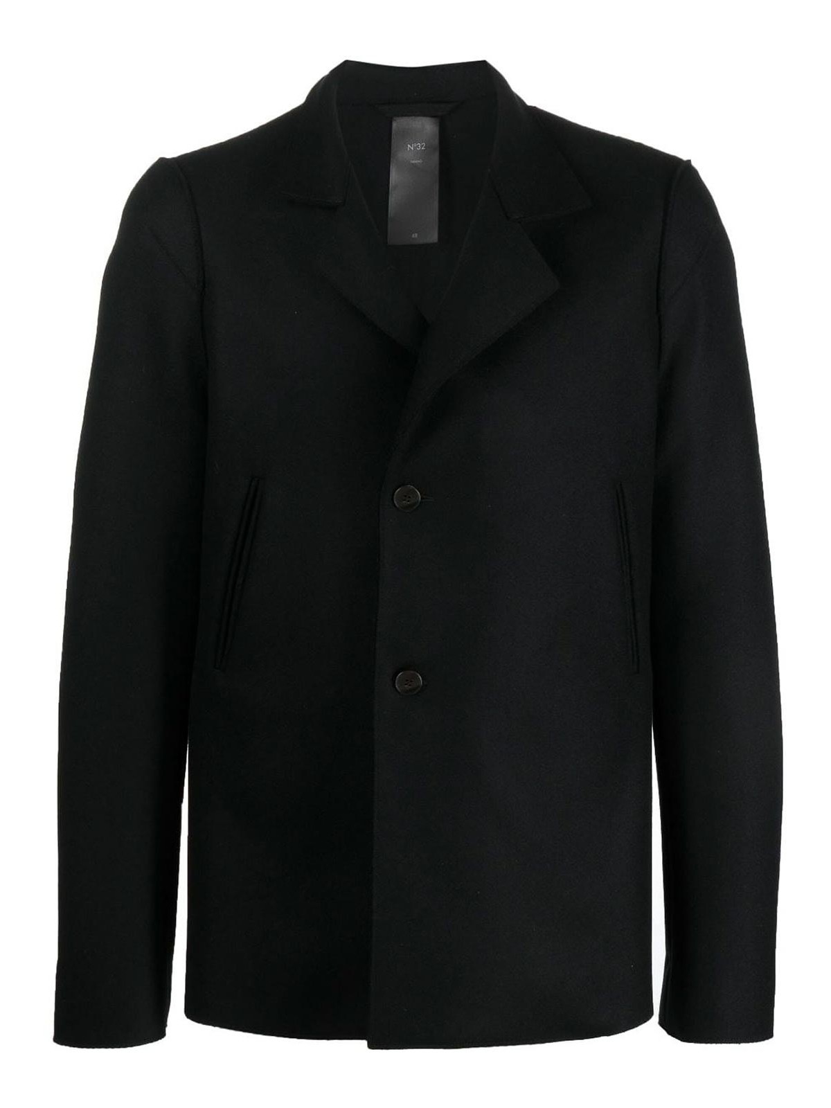 Double-breasted cotton-wool blazer