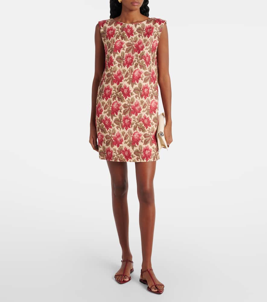 Rosalie floral linen shift dress