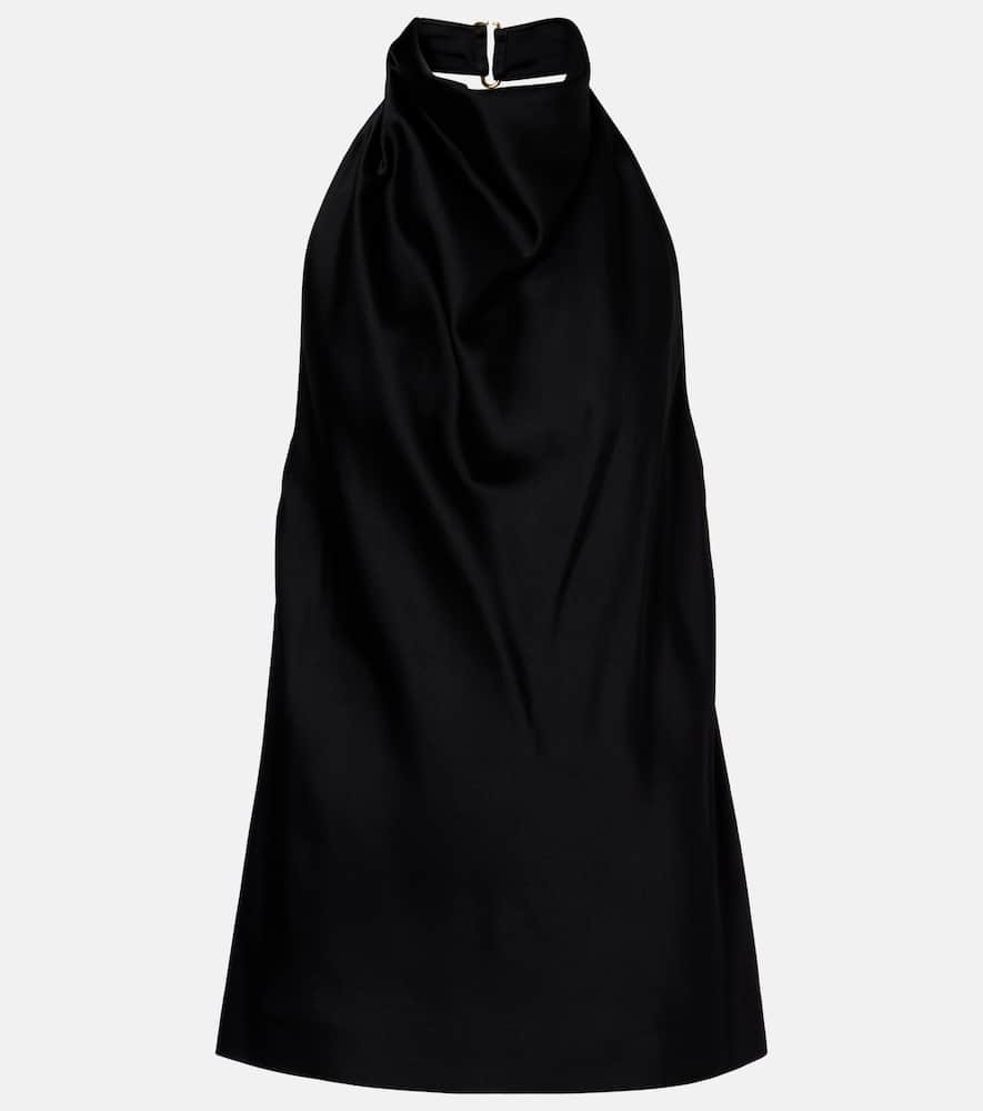 Halterneck satin top