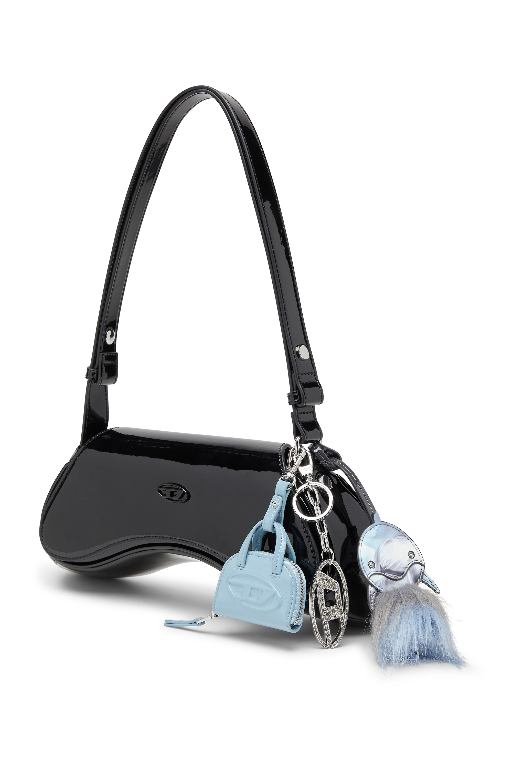 Dolphin bag charm with fluffy tail - Charms and Keyrings - Woman - Blue