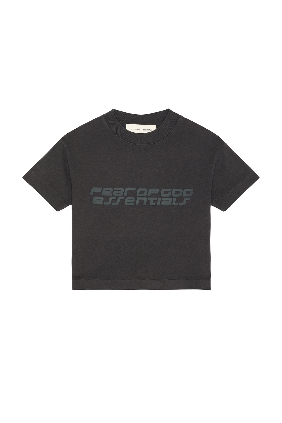 Fear of God ESSENTIALS Kids Short Sleeve Tee in Vintage Black - Black. 4/5 also in