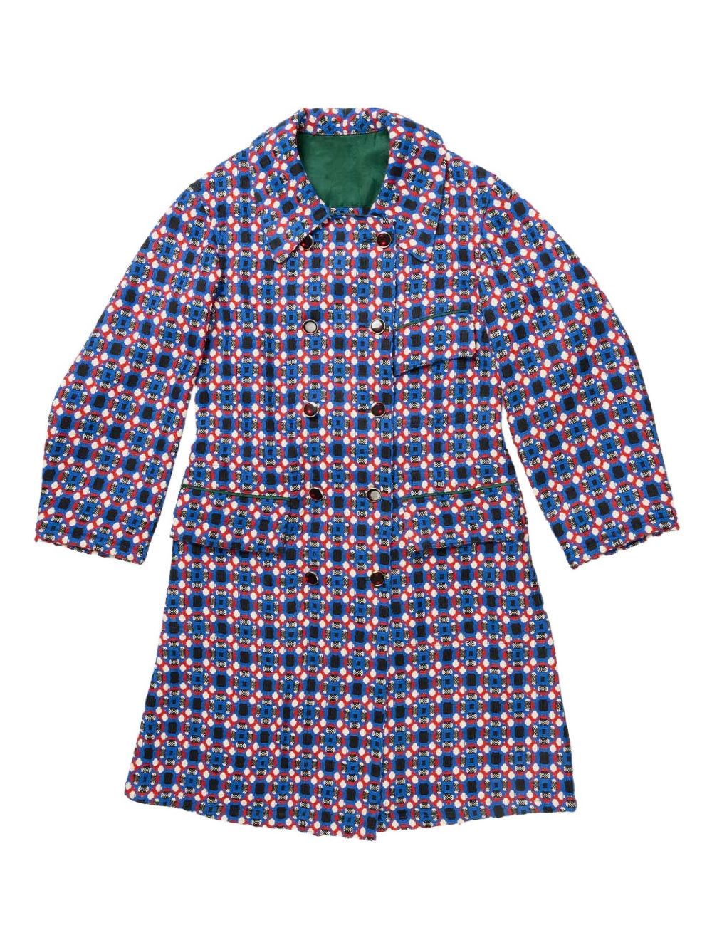 COMMUNS wool double-breasted coat - Blue