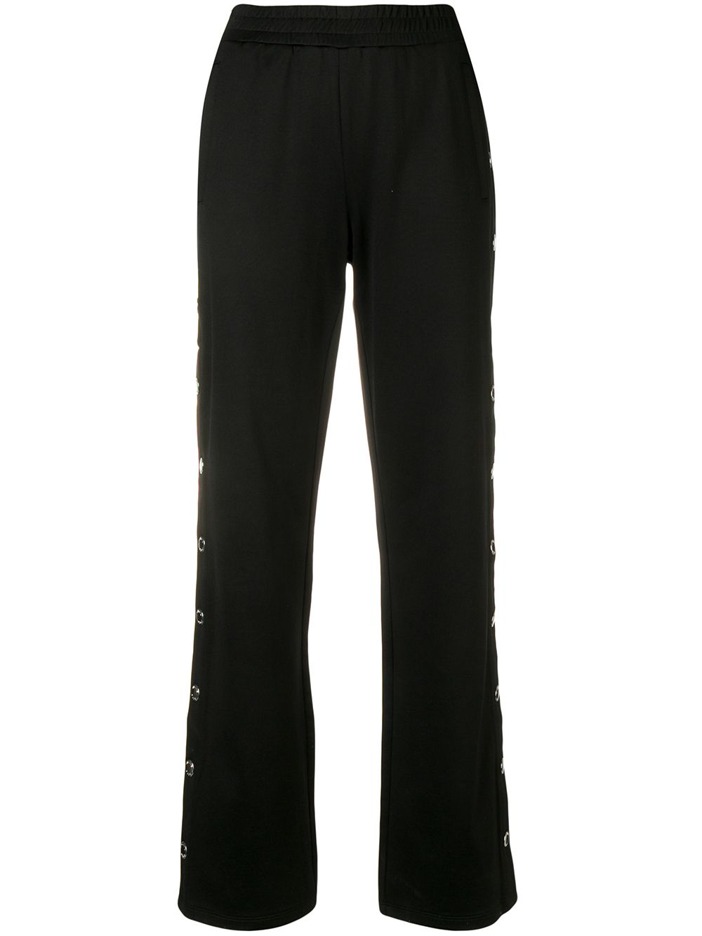 Metallic button trousers - Black