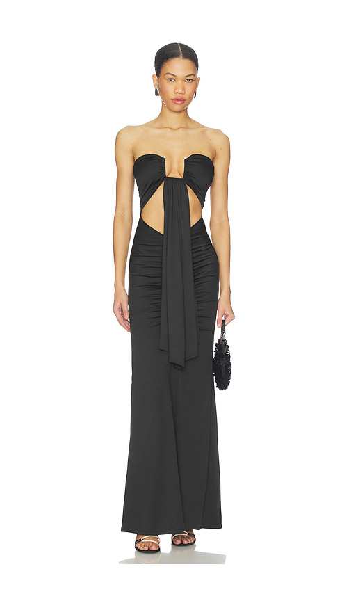 Superdown Rosy Maxi Dress in Black. L. Also in XS, XXS, S