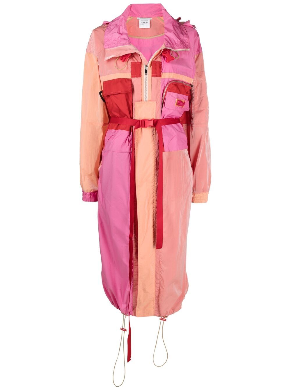 Maia colour-block parka coat - Pink