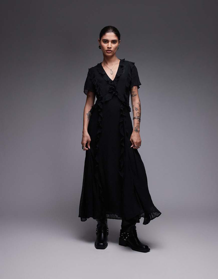 Mari maxi dress in black - BLACK