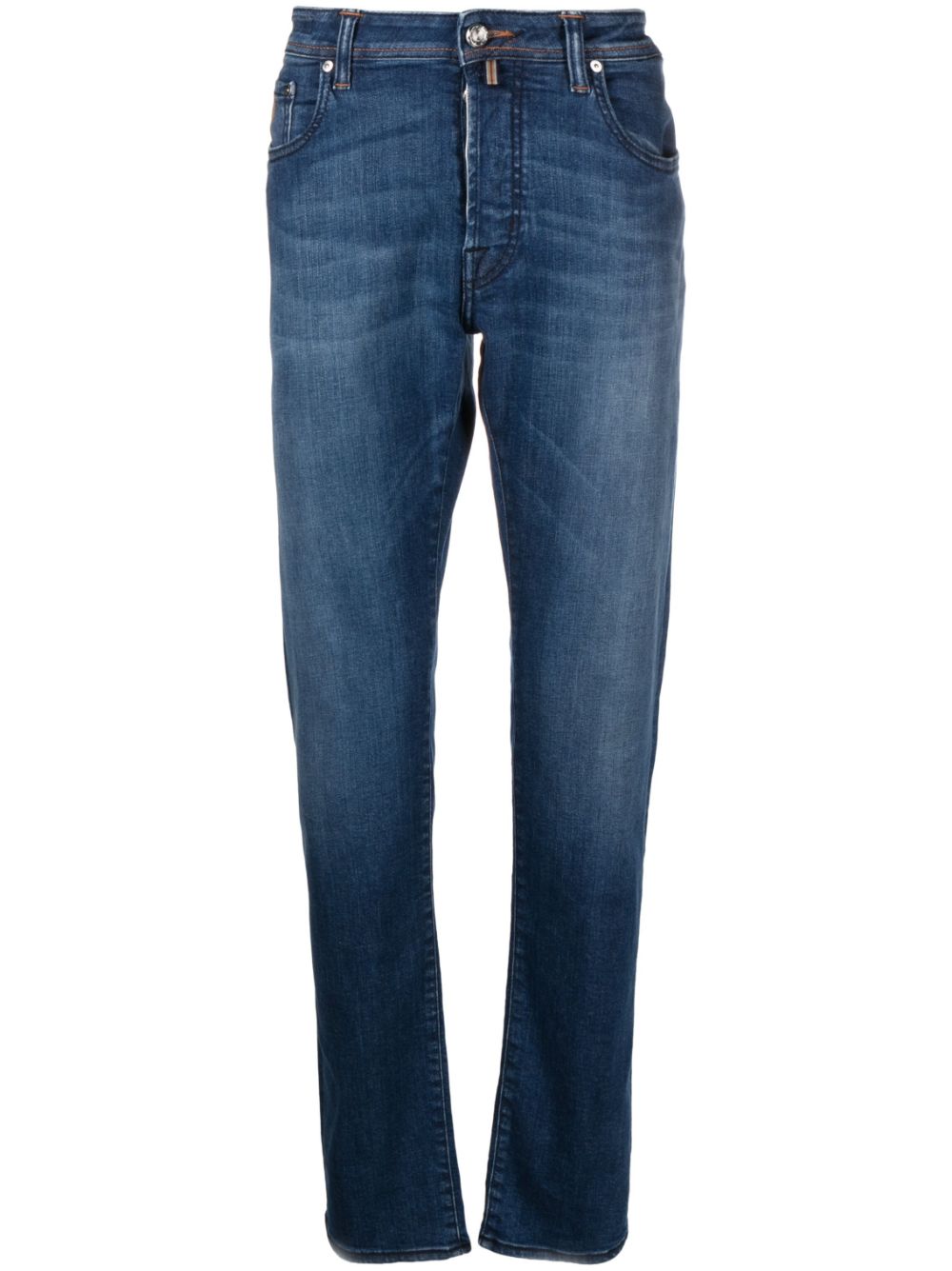 Low-rise straight-leg jeans - Blue