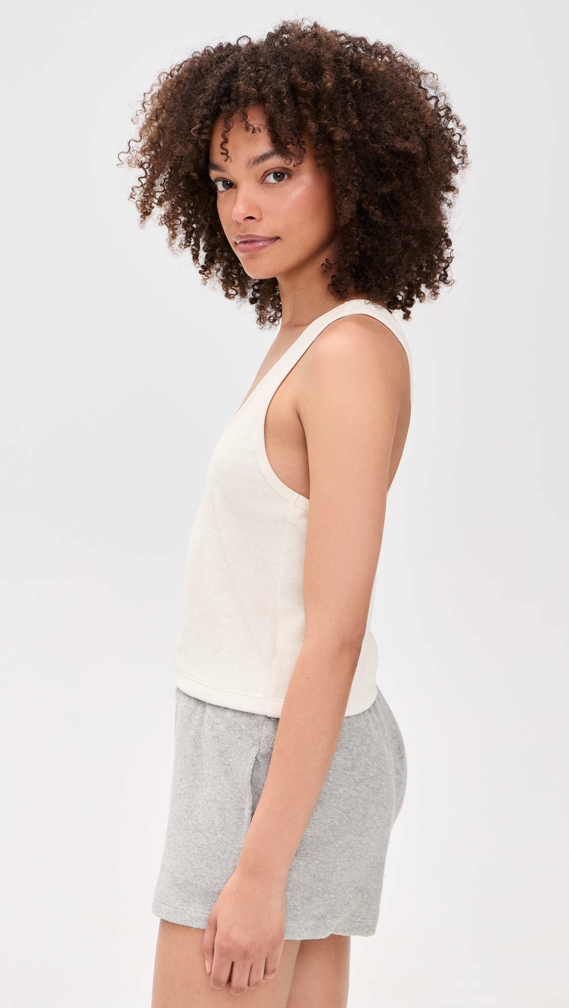 Tia Racerback Tank Top Ivory
