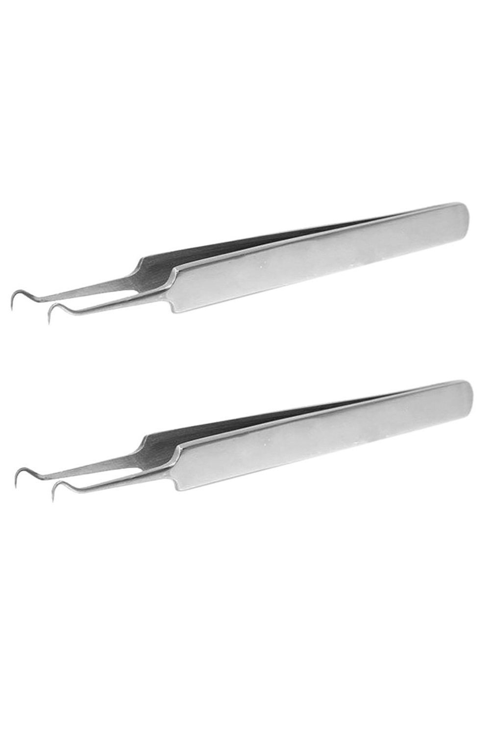 Neel Blue Women's Blackhead Pimple Extractor Remover Tweezers in Silver