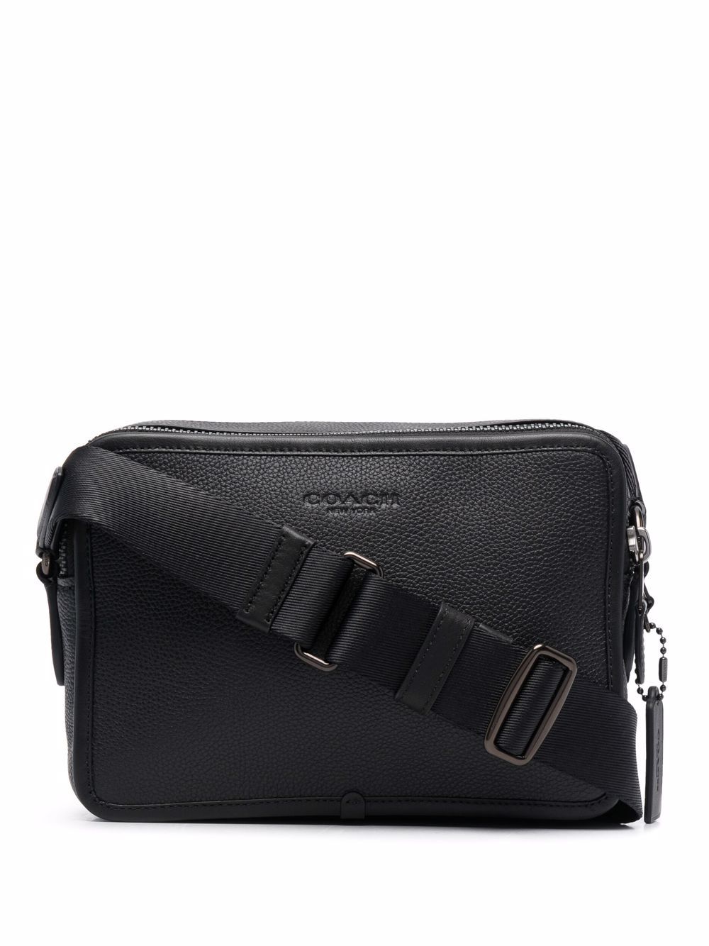 Charter leather crossbody bag - Black