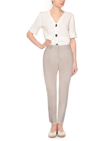 Woman Pants Sand Size 6 Cotton, Elastane