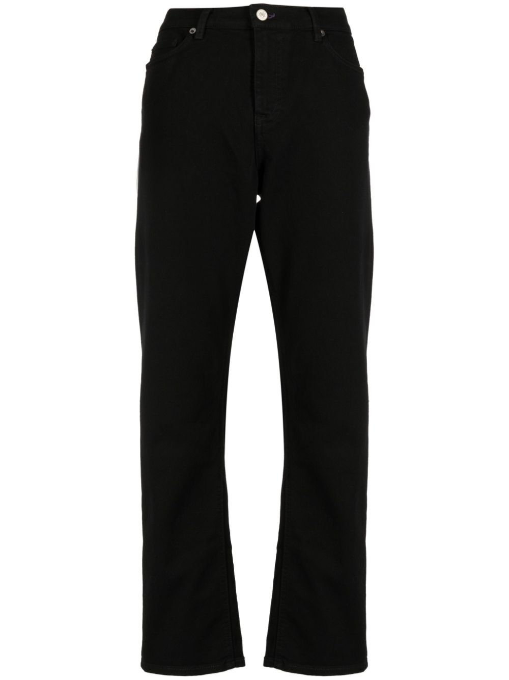 Low-rise straight-leg jeans - Black