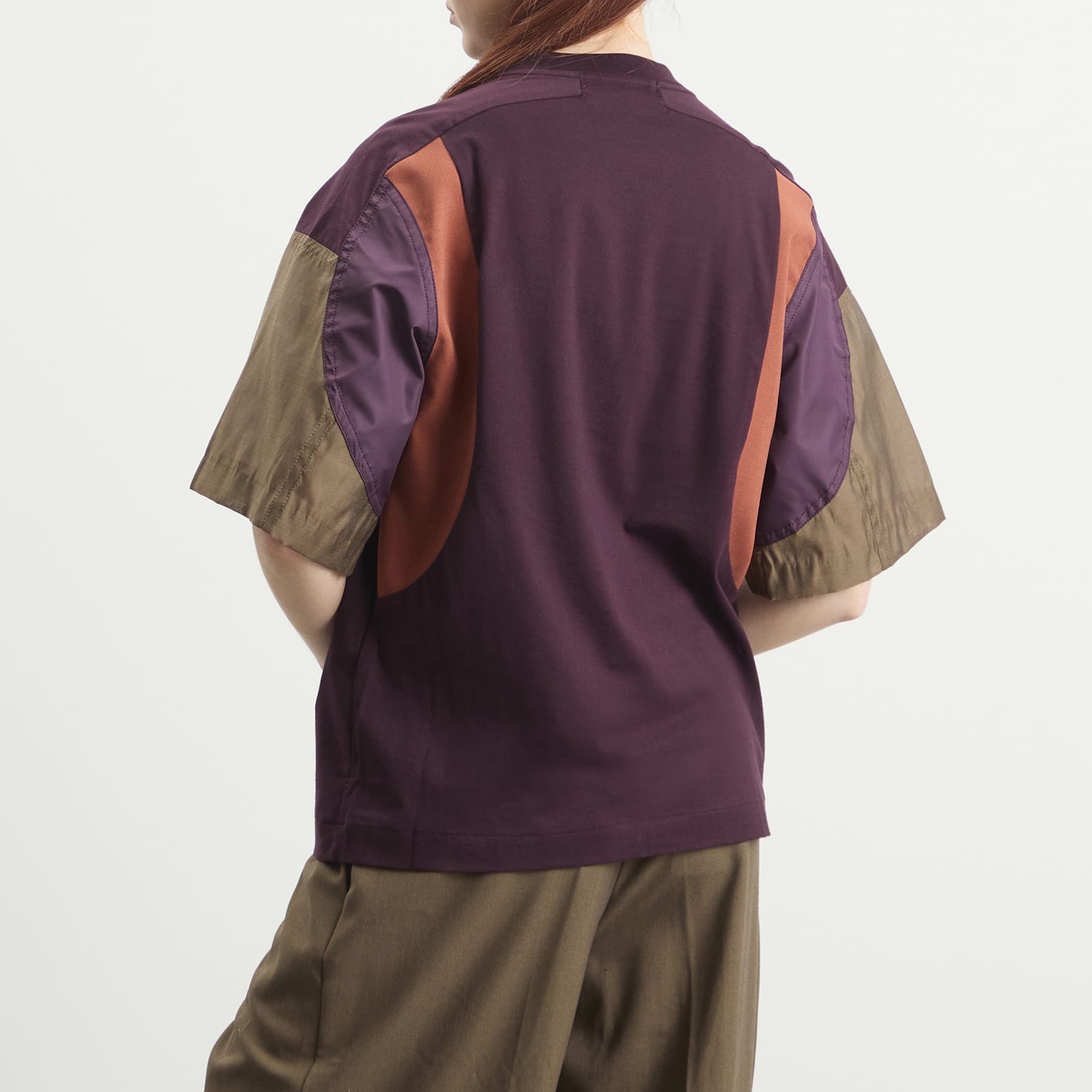 Women's TOGA Cotton Taffeta T-Shirt in Dark Red