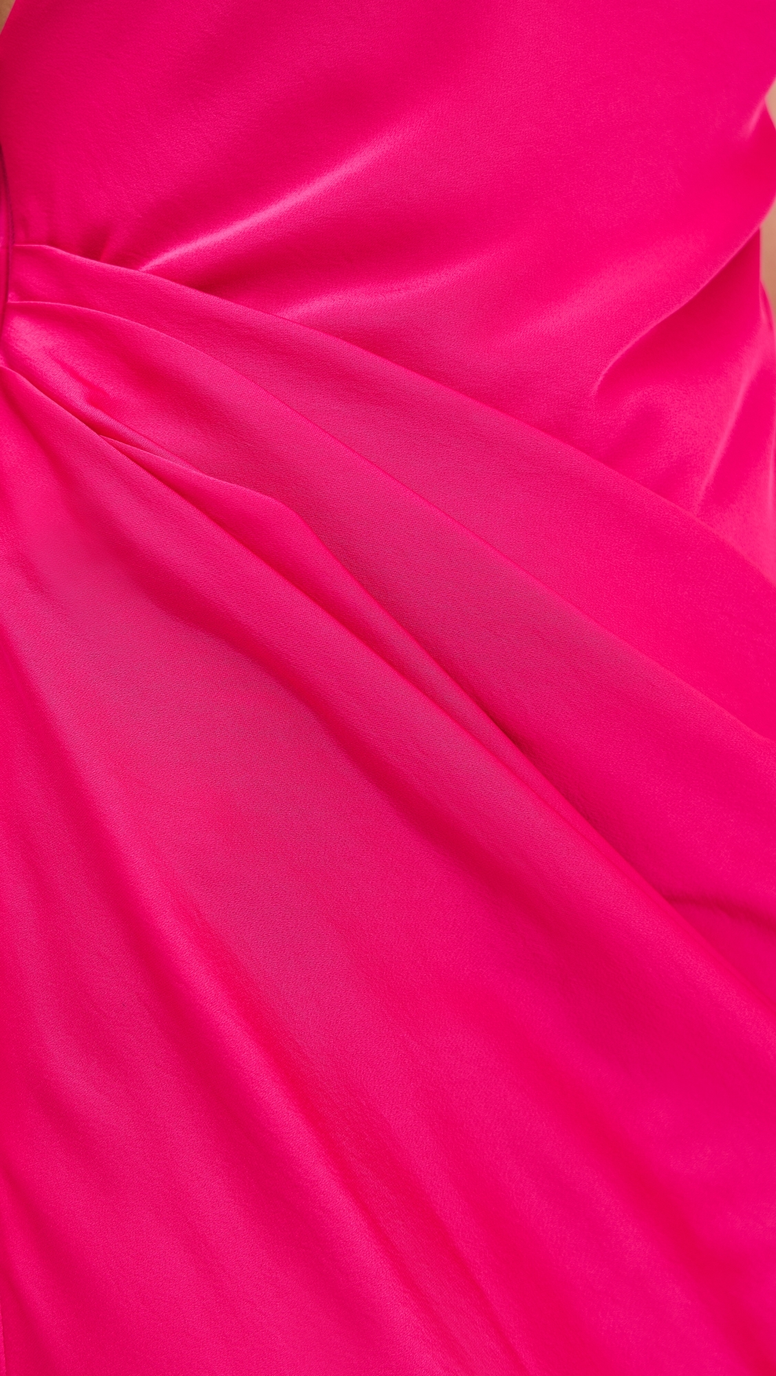 The Isadora Satin Dress Bright Rose