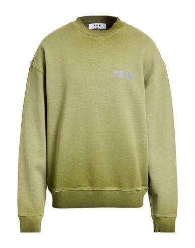 Man Sweatshirt Military green Size XS Cotton