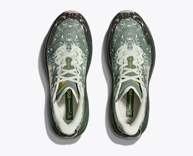 HOKA Men's Speedgoat 6 GTX Shoes in Sea Glass/Fern