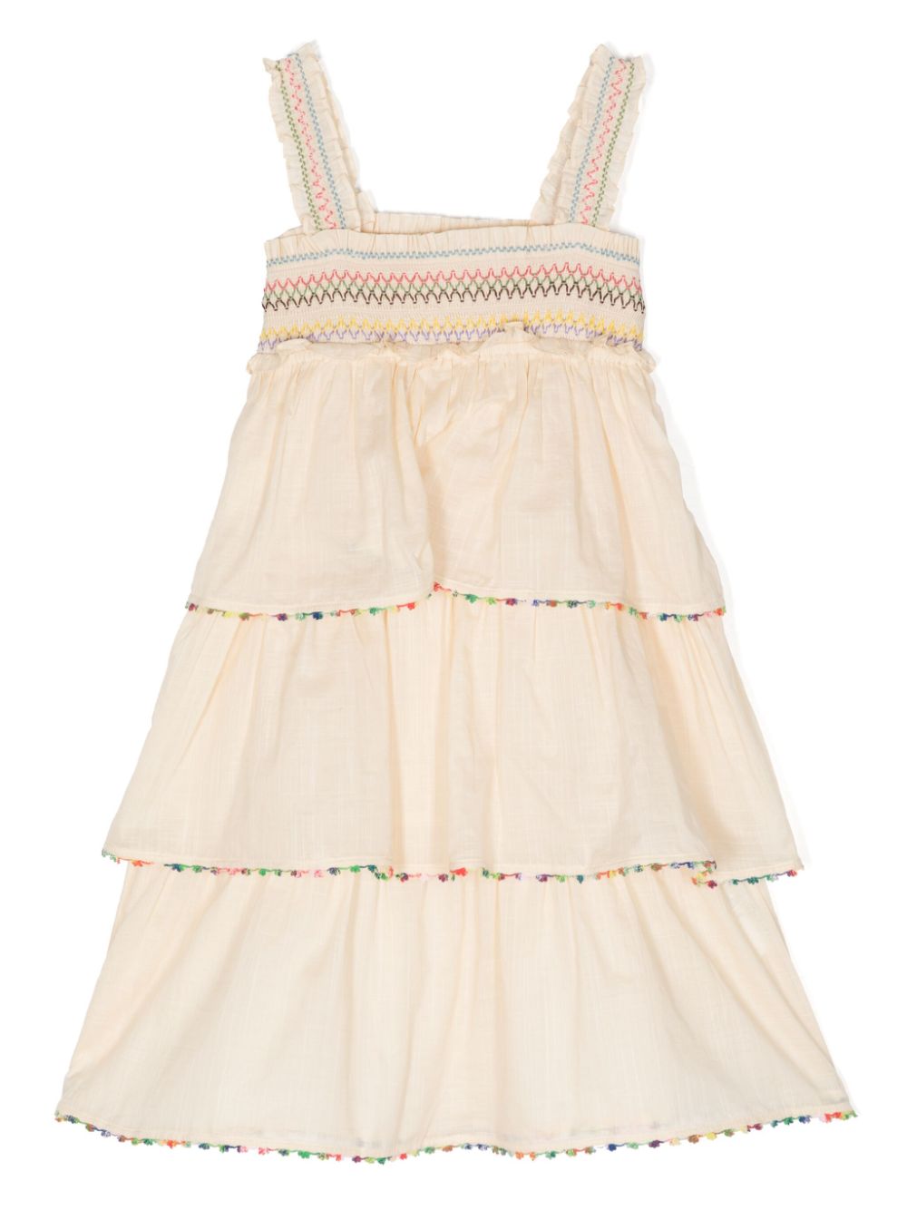 Junie tiered cotton dress - Yellow