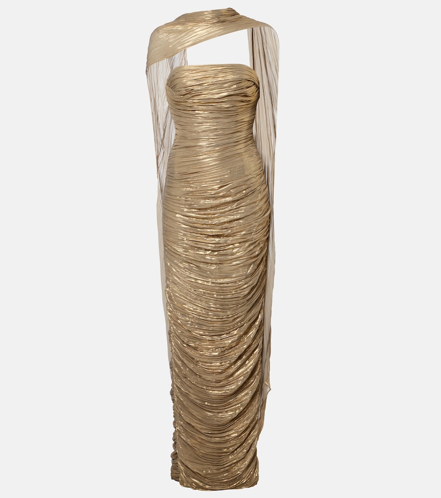 Ruched bustier gown