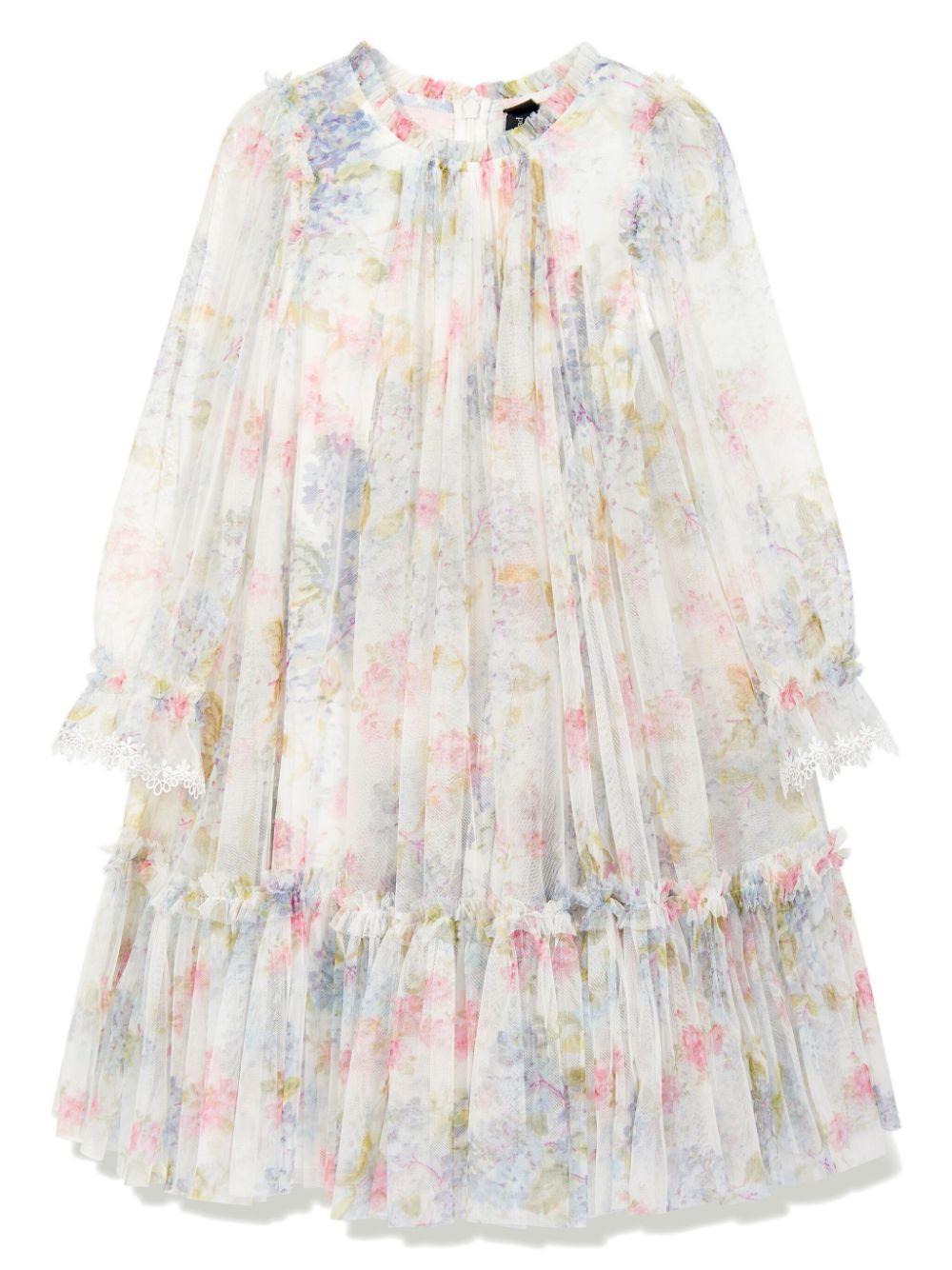 Floral-print dress - White